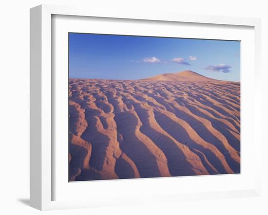 California, Dumont Dunes in the Mojave Desert at Sunset-Christopher Talbot Frank-Framed Premium Photographic Print