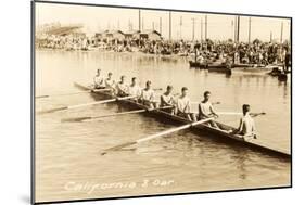 California Eight Oar Rowing Team-null-Mounted Art Print