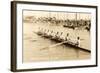 California Eight Oar Rowing Team-null-Framed Art Print