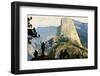 California, Excited Tourist at Yosemite National Park, Yosemite Falls, Half Dome-Bernard Friel-Framed Photographic Print