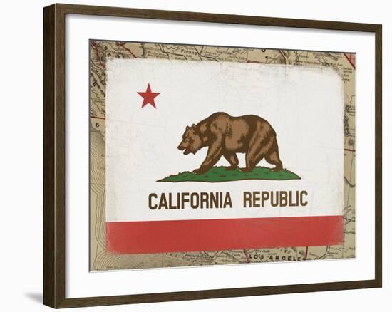 California Flag-Ken Hurd-Framed Giclee Print