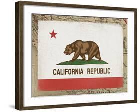 California Flag-Ken Hurd-Framed Giclee Print