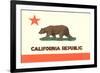 California Flag-null-Framed Art Print