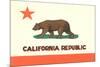 California Flag-null-Mounted Art Print