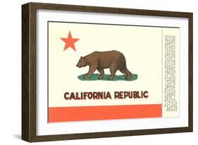 California Flag-null-Framed Art Print