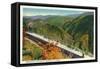 California - General View of the Observation Platform Above American River, c.1937-Lantern Press-Framed Stretched Canvas