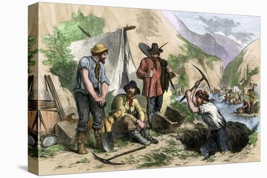 California Gold Diggers, as Seen by An Eyewitness, 1850s-null-Stretched Canvas