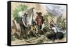 California Gold Diggers, as Seen by An Eyewitness, 1850s-null-Framed Stretched Canvas