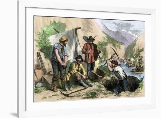 California Gold Diggers, as Seen by An Eyewitness, 1850s-null-Framed Giclee Print