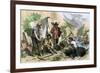 California Gold Diggers, as Seen by An Eyewitness, 1850s-null-Framed Giclee Print