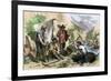 California Gold Diggers, as Seen by An Eyewitness, 1850s-null-Framed Giclee Print