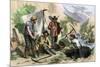 California Gold Diggers, as Seen by An Eyewitness, 1850s-null-Mounted Giclee Print