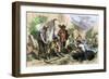 California Gold Diggers, as Seen by An Eyewitness, 1850s-null-Framed Giclee Print