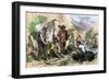 California Gold Diggers, as Seen by An Eyewitness, 1850s-null-Framed Giclee Print