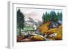 California: Gold Mining-Currier & Ives-Framed Giclee Print