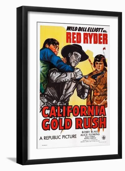 California Gold Rush, Center: Bill Elliott; Right: Robert Blake, 1946-null-Framed Art Print