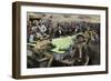 California Gold Rush Miners in a Gambling Saloon Playing Faro-null-Framed Giclee Print