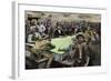 California Gold Rush Miners in a Gambling Saloon Playing Faro-null-Framed Giclee Print