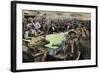 California Gold Rush Miners in a Gambling Saloon Playing Faro-null-Framed Giclee Print