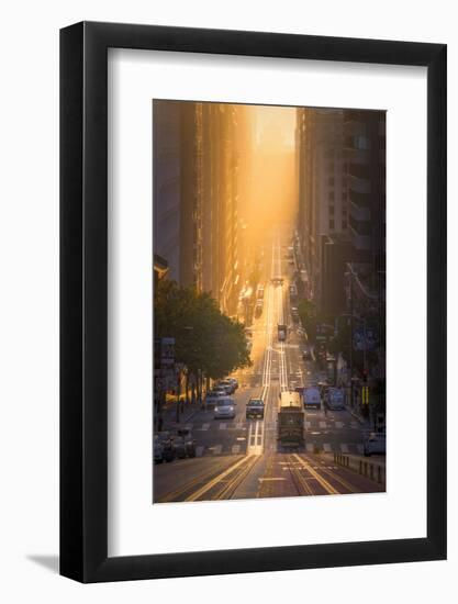 California Gold Rush, San Francisco, Magical California Street Sunrise Light-Vincent James-Framed Photographic Print