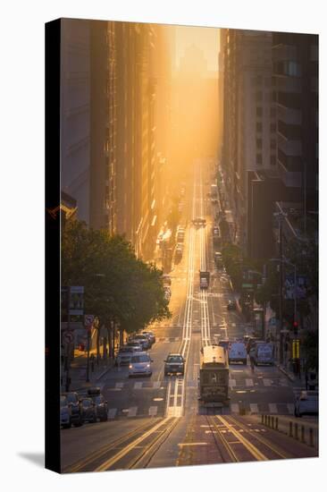 California Gold Rush, San Francisco, Magical California Street Sunrise Light-Vincent James-Stretched Canvas