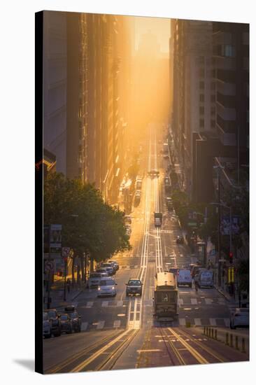 California Gold Rush, San Francisco, Magical California Street Sunrise Light-Vincent James-Stretched Canvas