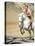 California Governor Candidate Ronald Reagan Riding Horse at Home on Ranch-Bill Ray-Stretched Canvas