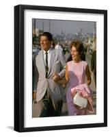 California Gubernatorial Candidate Ronald Reagan with Wife Nancy While on the Campaign Trail-Bill Ray-Framed Photographic Print