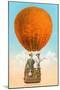 California Honeymoon, Couple in Orange Balloon-null-Mounted Art Print