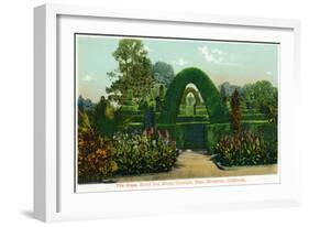 California - Hotel Del Monte View of the Maze Near Monterey-Lantern Press-Framed Art Print