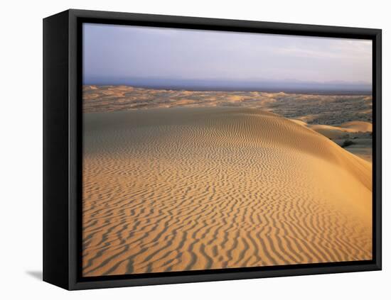 California, Imperial Sand Dunes, Patterns of Glamis Sand Dunes-Christopher Talbot Frank-Framed Stretched Canvas
