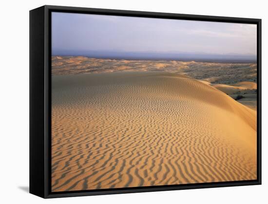 California, Imperial Sand Dunes, Patterns of Glamis Sand Dunes-Christopher Talbot Frank-Framed Stretched Canvas