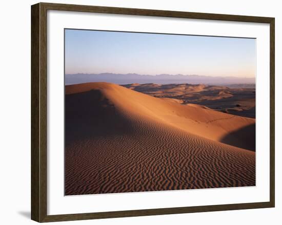 California, Imperial Sand Dunes, Tracks across Glamis Sand Dunes-Christopher Talbot Frank-Framed Photographic Print