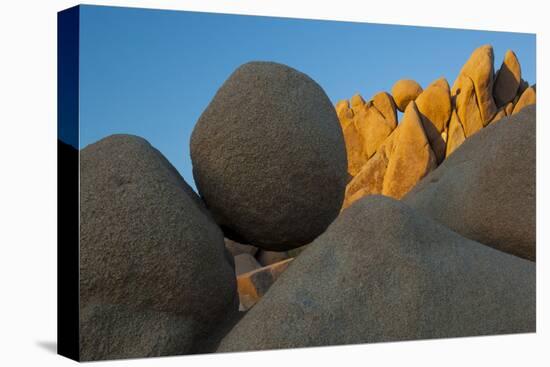 California. Joshua Tree National Park. Jumbo Rocks at Sunset-Judith Zimmerman-Stretched Canvas