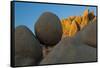 California. Joshua Tree National Park. Jumbo Rocks at Sunset-Judith Zimmerman-Framed Stretched Canvas