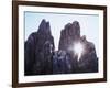 California, Joshua Tree National Park, the Suns Rays Shine Through a Rock Window-Christopher Talbot Frank-Framed Photographic Print