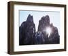 California, Joshua Tree National Park, the Suns Rays Shine Through a Rock Window-Christopher Talbot Frank-Framed Photographic Print