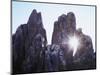 California, Joshua Tree National Park, the Suns Rays Shine Through a Rock Window-Christopher Talbot Frank-Mounted Photographic Print