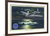 California - Keep 'em Flying, WWII Aviation Promotion-Lantern Press-Framed Art Print