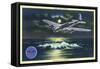 California - Keep 'em Flying, WWII Aviation Promotion-Lantern Press-Framed Stretched Canvas