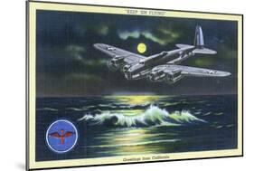 California - Keep 'em Flying, WWII Aviation Promotion-Lantern Press-Mounted Art Print