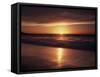 California, La Jolla, Sunset over a Beach and Waves-Christopher Talbot Frank-Framed Stretched Canvas