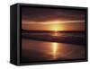 California, La Jolla, Sunset over a Beach and Waves-Christopher Talbot Frank-Framed Stretched Canvas