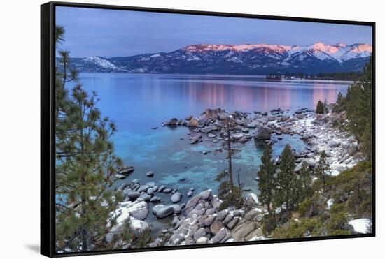 California, Lake Tahoe. Lake Overview at Sunrise-Jaynes Gallery-Framed Stretched Canvas