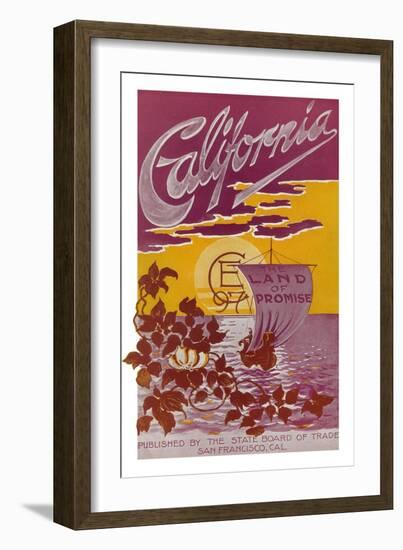 California Land of Promise Poster - California-Lantern Press-Framed Art Print