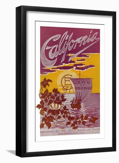 California Land of Promise Poster - California-Lantern Press-Framed Art Print