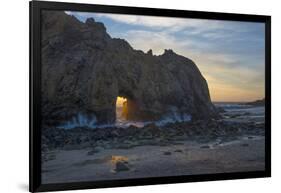 California. Last Light Through the Arch at Pfeiffer Big Sur State Park-Judith Zimmerman-Framed Premium Photographic Print