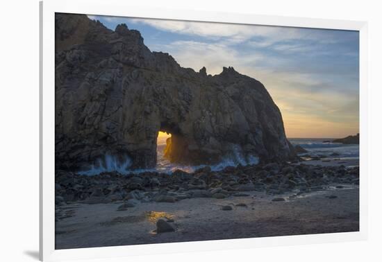 California. Last Light Through the Arch at Pfeiffer Big Sur State Park-Judith Zimmerman-Framed Photographic Print