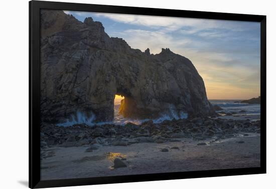 California. Last Light Through the Arch at Pfeiffer Big Sur State Park-Judith Zimmerman-Framed Photographic Print