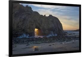 California. Last Light Through the Arch at Pfeiffer Big Sur State Park-Judith Zimmerman-Framed Photographic Print